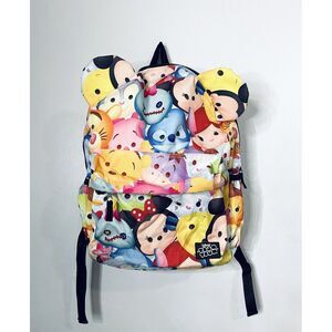 Disney Tsum Tsum Large 16" Backpack Mickey Ears Minnie Tigger Pooh Stitch Marie